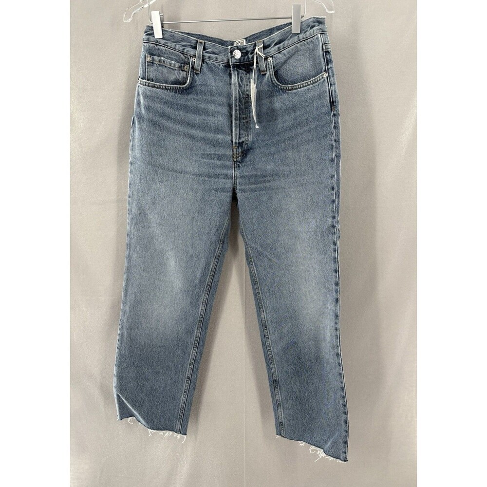 Toteme Jeans Classic Cut Denim Straight Crop Worn Blue Italian Women's 30 NWT